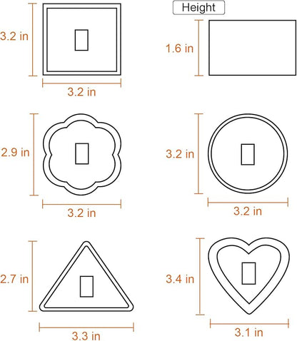 HULISEN Set of 5 Cake Ring Mold, Stainless Steel 3” Dessert Food Molds with Pushers, Food Cooking Rings for Tuna Tartare, Pancake, Rice