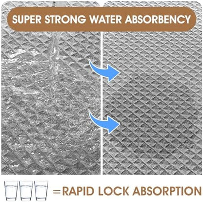 Memory Foam Bath Mat Set 3 Piece, Ultra Soft Absorbent Waffle Bathroom Rugs, Super Non-Slip PVC Backing Bath Rug Quick Dry, Machine Washable Rug for Tub, Shower, Home Decor Accessory, Light Gray