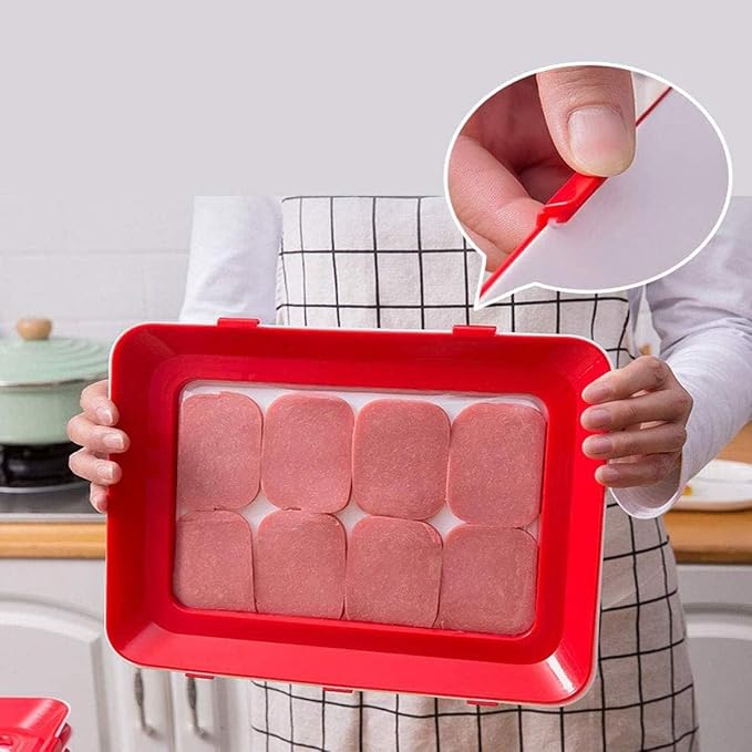 Plastic Food Preservation Trays for Storing Vegetables, Fruits, and Meat, Keeping Them Fresh, Stackable and Reusable Creative Food Preservation Trays (2 Pieces)