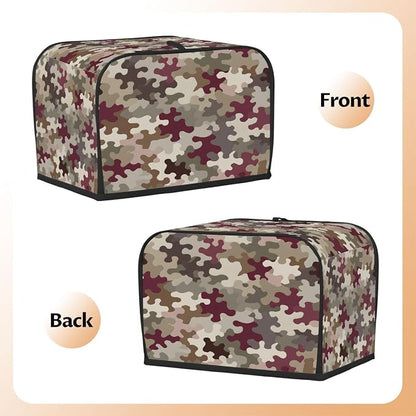 4 Slice Camouflage Abstract Art Toaster Cover Waterproof Dust Fingerprint Bread Machine Cover Washable Kitchen Appliance Protector For Home Kitchen Bakeware Table Decor Women Gifts
