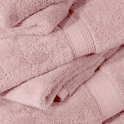 SUPERIOR Egyptian Cotton Ultra Plush & Absorbent, 12 Piece Set, Tea Rose