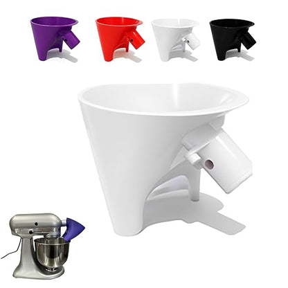 Flour Funnel Compatible for KitchenAid Mixer, Easy Pour No-Mess Attachment, Anti-Splash Attachment for Tilt-Head Stand Mixer 4.5 & 5 Quart (KSM150), Dishwasher Safe Baking Tool