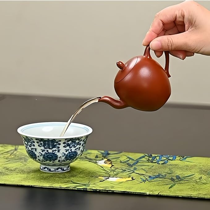Handmade Yixing Zisha Teapot Beauty Shoulder Shape, 130cc Premium Wrinkled Zhuni Clay Gongfu Tea Pot with 7-Hole Water Outlet& Gift Box, by Master Artisan