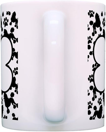 ThisWear Best Poodle Mom Dad Ever Bundle Paws Dogs 2 Pack Gift Coffee Mugs Tea Cups Bone Pattern