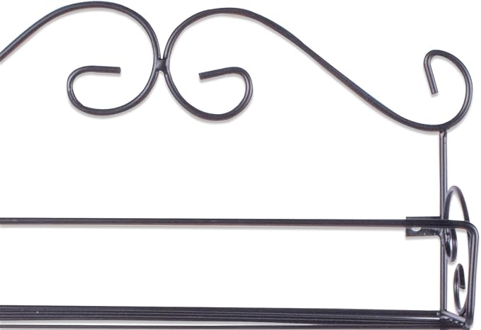 DII Farmhouse Vintage Decorative Metal Pantry Spice Rack Organizer, 12" Lx2.5 Dx4.33 H, Spice Rack Shelf 2 Piece