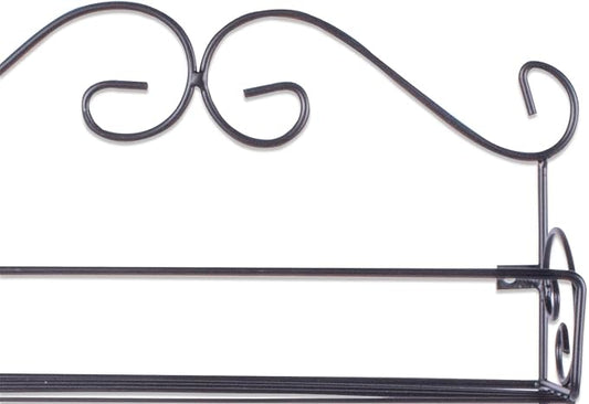 DII Farmhouse Vintage Decorative Metal Pantry Spice Rack Organizer, 12" Lx2.5 Dx4.33 H, Spice Rack Shelf 2 Piece