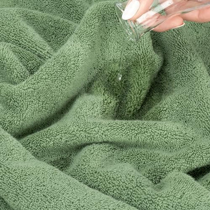 American Soft Linen Salem Washcloth Sets, 4 Piece Luxury 600 GSM 100% Cotton Washcloths for Bathroom, 13x13 inches Washrags Premium Quality Hand Face Towels, Sage Green