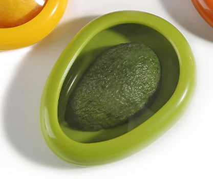 AUNMAS Clear Food Storage Container, Freezer Airtight Fruit Vegetable Saver, Pantry Organization for Avocado Kitchen Fridge(Green)
