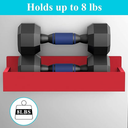 HuggieGems 2 Pack Magnetic Spice Storage Rack Organizer for Refrigerator and Oven, Red Fridge Organizers and Storage