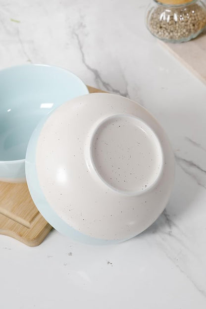 AISBUGUR Cereal Bowls Set of 4, 26oz Large Soup Bowls for Kitchen, Ceramic Serving Bowls for Oatmeal, Salad, Pasta, Soup, Dessert, Dishwasher & Microwave Safe, Blue