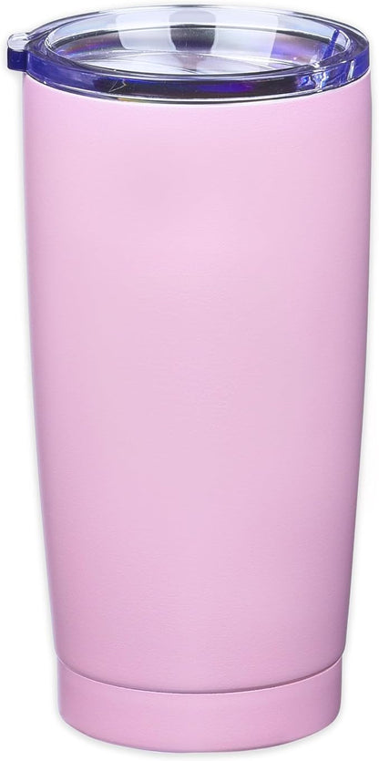 Christian Art Gifts Stainless Steel Double-Wall Vacuum Insulated Travel Mug 18 oz Pink Tumbler with Lid for Women Inspirational Bible Verse - Trust in the Lord - Proverbs 3:5