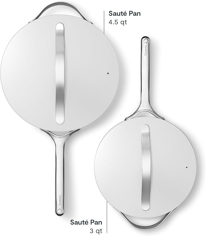 Caraway 10in (3qt) Saute Pan + 12in (4.5qt) Saute Pan Duo Gray