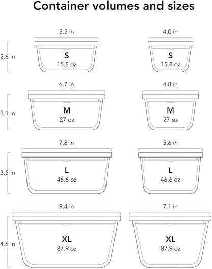 airhood Vacuum Food Storage Container Set | Powerful Electric Vacuum Pump + 4 Borosilicate Glass Containers | Keeps Food Fresh 5X Longer | Microwave, Freezer & Oven Safe | BPA-Free & Stackable