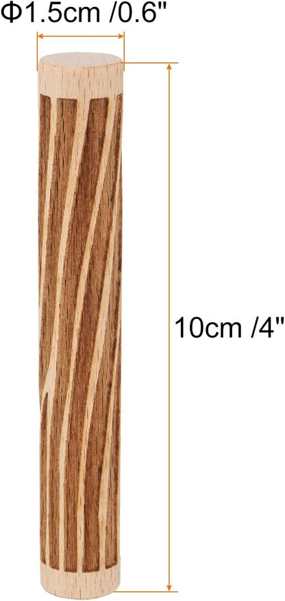 HARFINGTON Wood Clay Roller 4" Wood Grain Pattern Rolling Pins Wood Rollers Pottery Tools Wood Grain Texture Rollers for Clay Baking Dough Playdough DIY