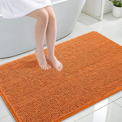 OLANLY Large Bathroom Rugs 47x32, Extra Soft Absorbent Chenille Bath Rugs