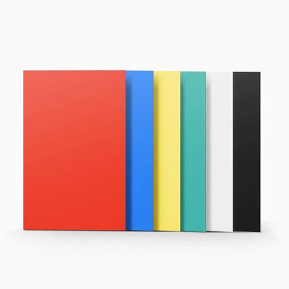 6 Pack Pre-Painted Colored Plywood Sheets, 11.7"x8.27"x1/8" (3mm) Basswood Boards for Laser Cutting, Engraving, DIY Crafts, Home Décor & Model Making (6 Mixed Colors)