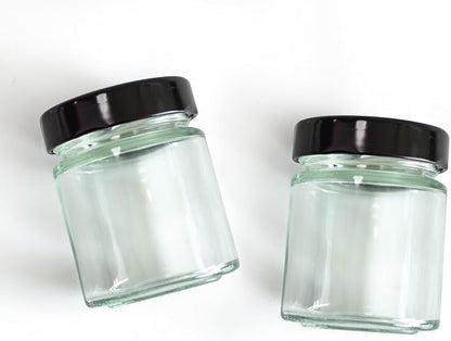 5oz Glass Jar with Metal Lids, Pack of 12 Set, herbs, spices, candy, beans