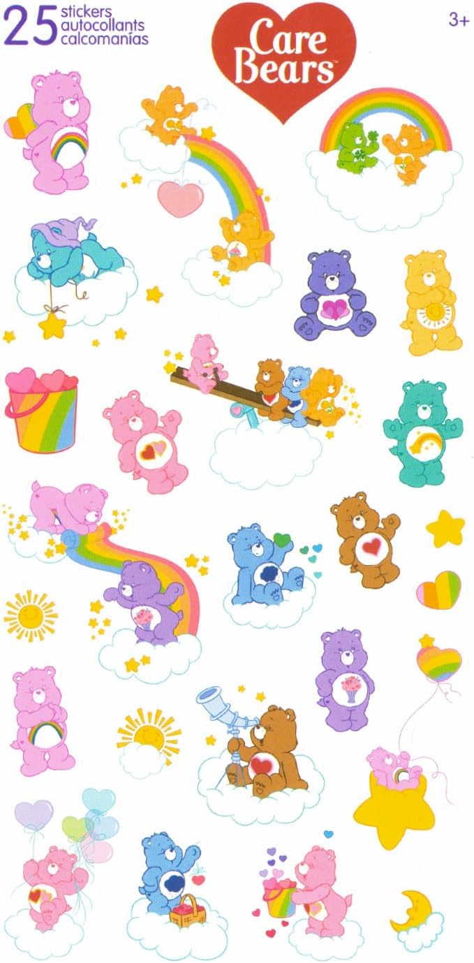 Care Bears Kitchen Decor Accessories Set - Bundle with 2 Food Platters for Parties, Family Gatherings, Birthdays, and Drinks Plus Stickers