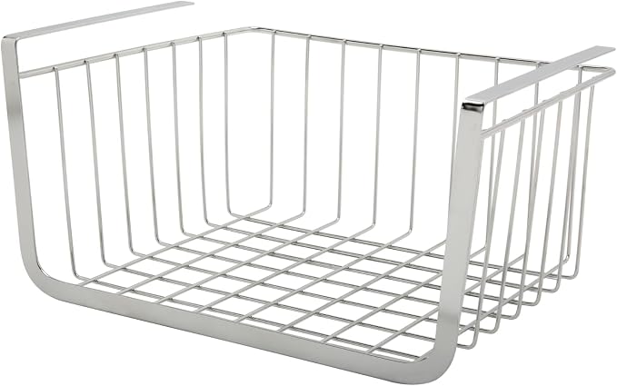 INEX Upper Cabinets Hanging Shelf Kitchen Sink Storage Caddy (Silver, 6.2" H x 12" W x 9.8" D)