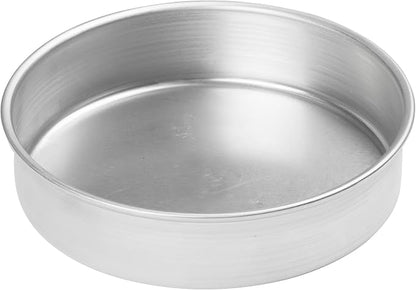 Winco Heavy-Duty Round Aluminum Layer Cake Pan, 8" x 2"