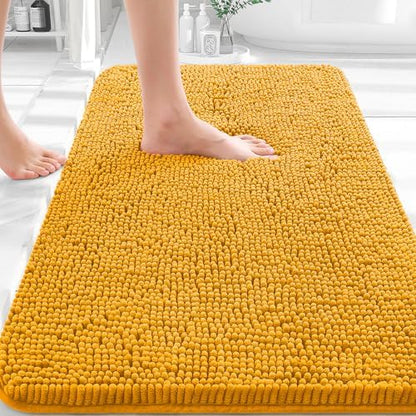 OLANLY Bathroom Rugs 32x20, Extra Soft Absorbent Chenille Bath Rugs