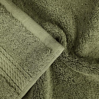 SUPERIOR Egyptian Cotton Pile Plush Bath Sheet, 2 Piece Set, Forest Green