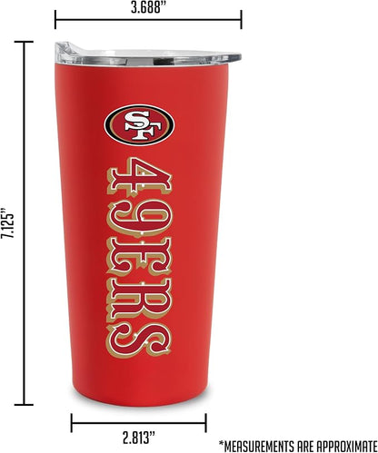Rico Industries NFL Football Soft Touch, Easy Grip Tumbler