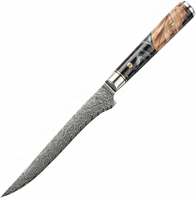 Tidal Black - 6" Boning Knife - Damascus