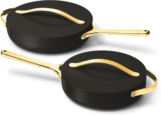 Caraway 10in (3qt) Saute Pan + 12in (4.5qt) Saute Pan Duo Black