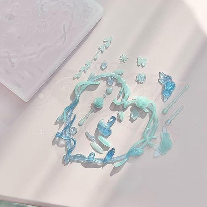 Artistic Vine Pattern Cygnus Shape Silicone for Baking Jewelry Making and Home Decoration Cake Decoration