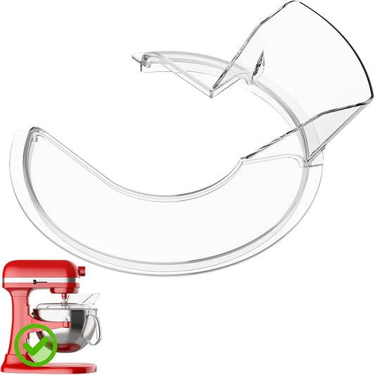 Pouring Shield for KitchenAid Mixer, Compatible with KitchenAid 5.5-8QT(for Stainless Steel Bowl Only) Bowl-Lift Stand Mixers, Dishwasher Safe, for Kitchen aid Accessories and Attachments by GVODE