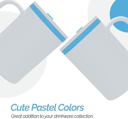Copco Desk Mug 16 oz - Durable BPA-Free, Double-Wall Insulation for Hot & Cold Drinks, Microwave & Dishwasher Safe, Ideal for Office, Home, Travel - Spill-Resistant Reusable Mug (Teal)