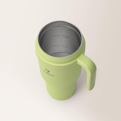 REDUCE 40 oz Stainless Steel Tumbler with Handle - Dual-Wall Vacuum Insulated Travel Mug, Sweat-Proof Lid & Reusable Straw - Keeps Drinks Cold for 24 Hrs, Fits Cupholders, Dishwasher Safe - Mojito