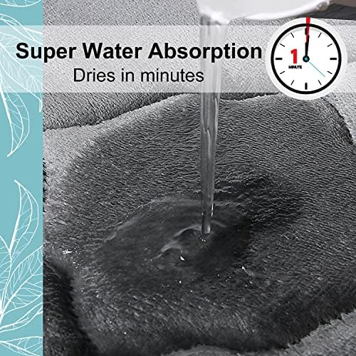 OLANLY Memory Foam Bath Mat Rug 30x20, Ultra Soft and Absorbent Bathroom Rugs, Non-Slip, Comfortable, Machine Washable Bath Carpet for Bathroom Floor, Tub, Shower and Home Decor Accessories, Grey