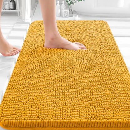 OLANLY Bathroom Rugs 35x24, Extra Soft Absorbent Chenille Bath Rugs