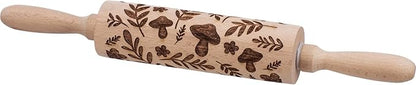 Primitives by Kathy Small Mushrooms Rolling Pin