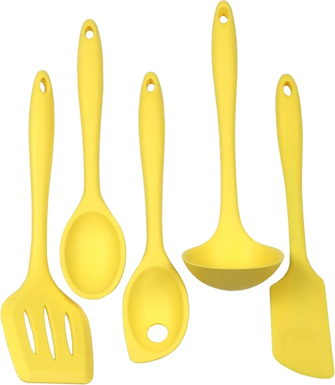 Chef Craft Premium Silicone Basting Spoon, 11", Yellow
