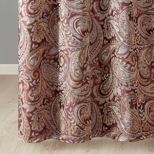 Madison Park Aubrey Shower Curtain for Bathroom, 72 x 72, Burgundy