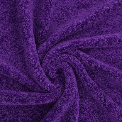 American Soft Linen Salem 100% Cotton Turkish 4 Piece Bath Towels for Bathroom, 600 GSM Soft Absorbent Quick Dry Bath Towel Set, Purple