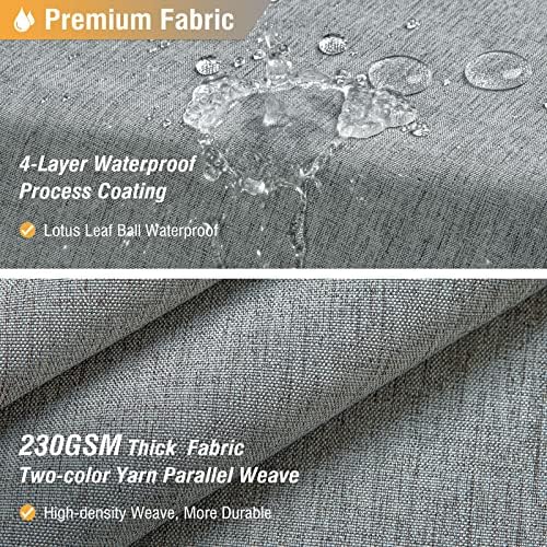 BTTN 72x78 Linen Textured Waterproof Fabric Shower Curtain Set, Grey/Gray