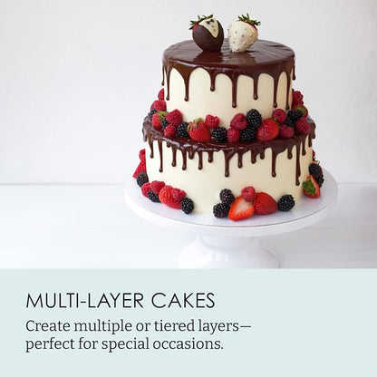 Chicago Metallic Professional Nonstick Round Cake Pan Set, 3-Piece Bakeware Set with 6 Inch, 8 Inch, and 10 Inch Pans, Heavy-Weight Aluminized Steel for Even Baking