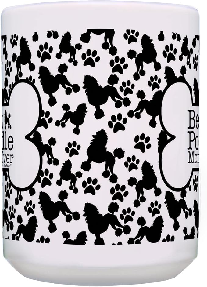 ThisWear Dog Mom Gifts Best Poodle Mom Ever Mothers Day Mug 15oz Ceramic Coffee Mug with Handle