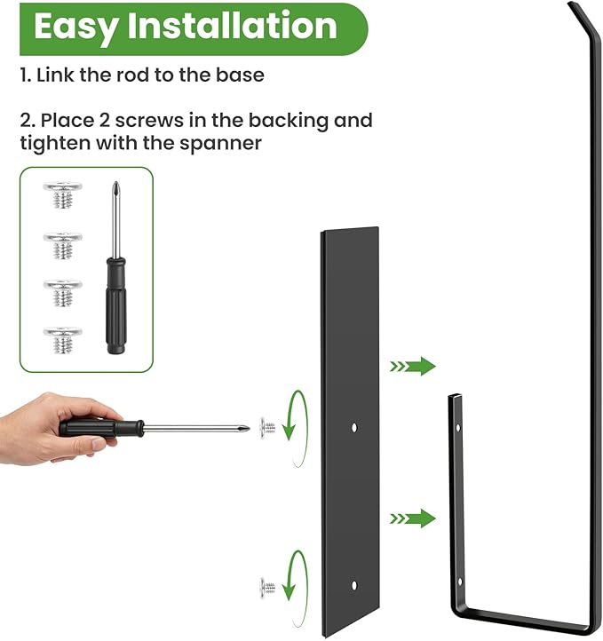 Paper Towel Holder Black, Toilet Paper Roll Holder Magnetic Towel Rack Wall Mount Fridge Organizer Shelf for Towels Rolls Bar Bathroom Toilet Pantry RV Essentials Kitchen Organizers and Storage 2 Pack