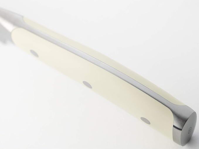 Wüsthof Santoku, Classic Ikon Crème (1040431314), 14 cm Klinge mit Kullenschliff, asiatisches Küchenmesser, geschmiedetes Design-Messer, weißer Griff