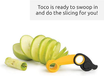 OTOTO New TOCO - Apple Peeler, Slicer & Corer- Heavy Duty - Easy and Safe to Use Fruit Cutter - Upgraded Apple Slicer - Corer, Cutter, Wedger Tool - Thin Apple Slicer - Cut Spiral Apple Slices