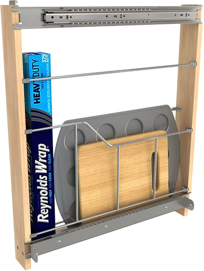 Rev-A-Shelf Wood Base Cabinet Pullout Organizer Accessory for 448 BCSC Series