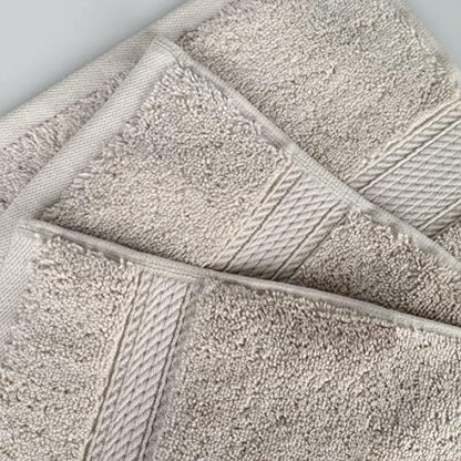 SUPERIOR Egyptian Cotton Pile Heavyweight Bath Sheet, 2 Piece Set, Stone
