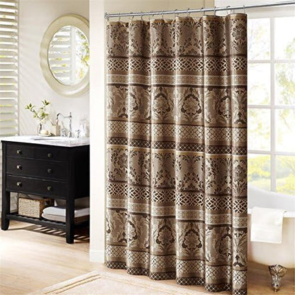 Madison Park Taupe Shower Curtain, 72"x72"