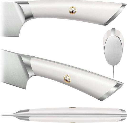 Cangshan ELBERT Series German Steel Forged Chef's Knives (White, 8-Inch)