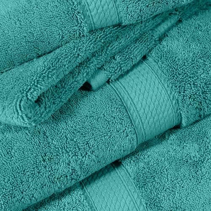 SUPERIOR Egyptian Cotton Ultra Plush & Absorbent, 12 Piece Set, Turquoise